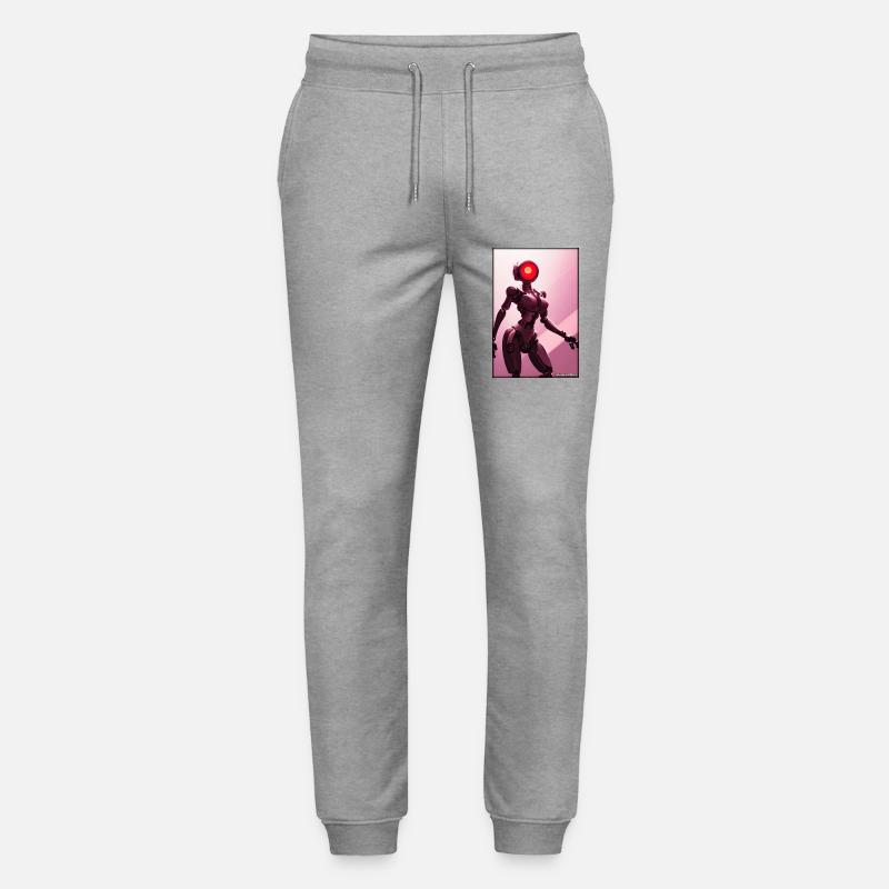 Robot Future Science Sci-Fi Machine - Stanley/Stella Mover Unisex Organic Jogging Trousers - heather grey