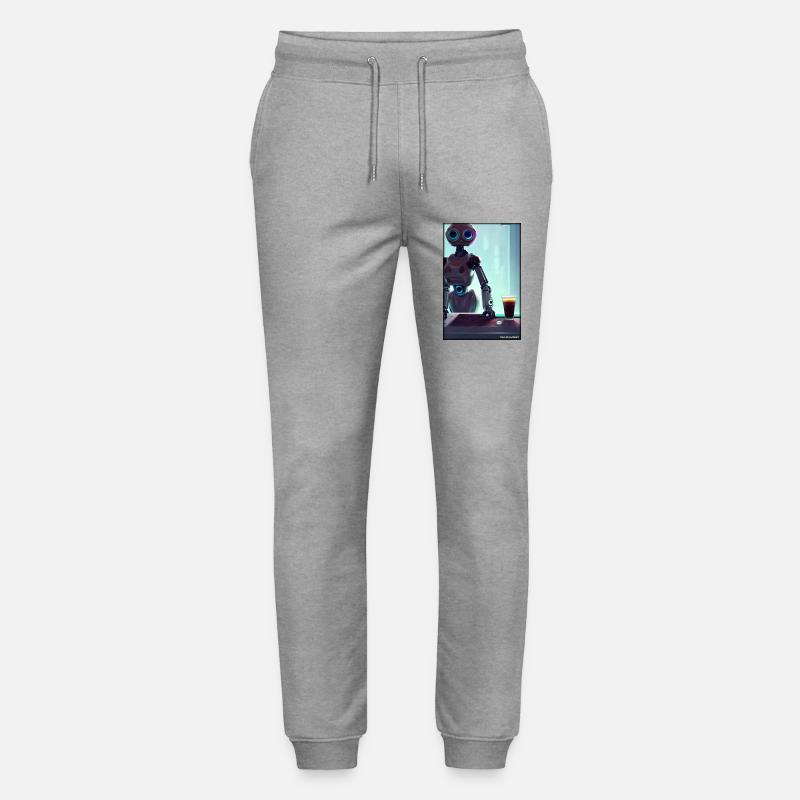 Robot Coffee Future Science Machine - Pantalon de jogging bio MOVER Stanley/Stella unisexe - gris chiné