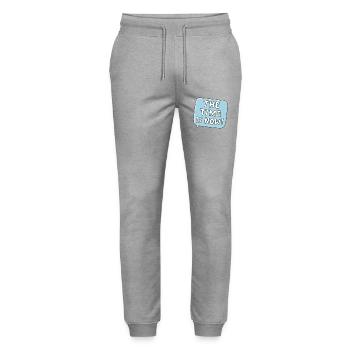 The time is now - Stanley/Stella Unisex Bio Jogginghose Mover  - Grau meliert - Vorne - Marisol (170cm) & Nik (191cm)