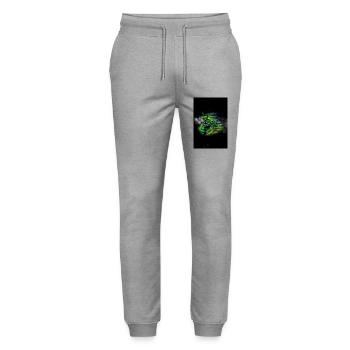 poster rayquaza dragon dessin handmade, style real - Pantalon de jogging bio MOVER Stanley/Stella unisexe - gris chiné - Devant - Marisol (170cm) & Nik (191cm)
