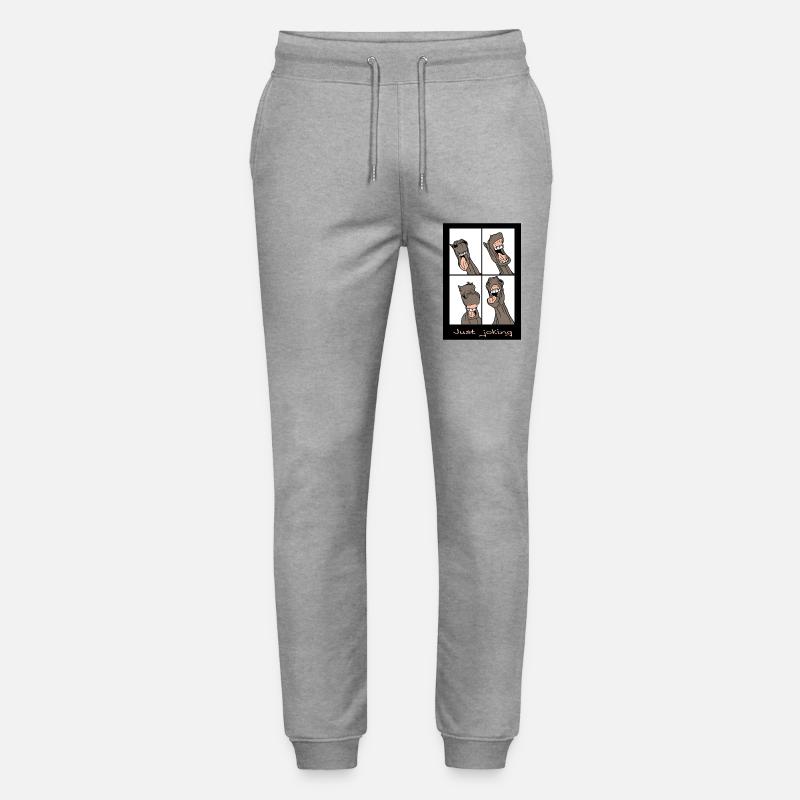 "Just joking" - Stanley/Stella Unisex Bio Jogginghose Mover  - Grau meliert