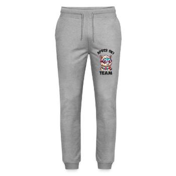 Lama Ski Goggles - Stanley/Stella Mover Unisex Organic Jogging Trousers - heather grey - Front - Marisol (170cm) & Nik (191cm)