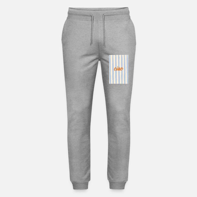 Ciao blau gestreift - Stanley/Stella Unisex Bio Jogginghose Mover  - Grau meliert