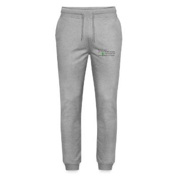 If I knew - Stanley/Stella Mover Unisex Organic Jogging Trousers - heather grey - Front - Marisol (170cm) & Nik (191cm)