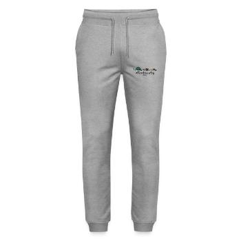 Familienausflug - Stanley/Stella Unisex Bio Jogginghose Mover  - Grau meliert - Vorne - Marisol (170cm) & Nik (191cm)