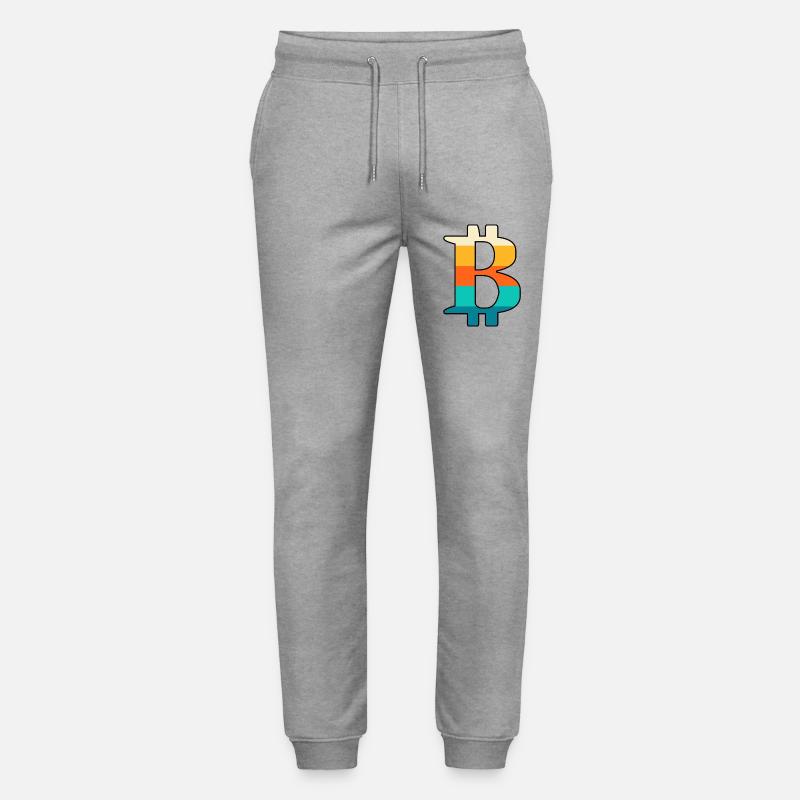 Retro Bitcoin - Stanley/Stella Unisex Bio Jogginghose Mover  - Grau meliert