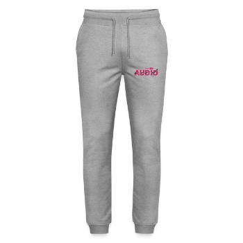 Audio Music Nerd Minimal Techno DJ - Stanley/Stella Mover Unisex Organic Jogging Trousers - heather grey - Front - Marisol (170cm) & Nik (191cm)