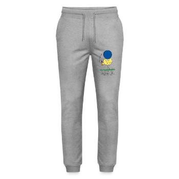 By continually trying... (English version) - Stanley/Stella Mover Unisex Organic Jogging Trousers - heather grey - Front - Marisol (170cm) & Nik (191cm)