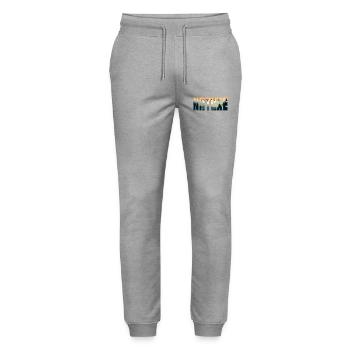 Luxus liegt in der NATUR - Stanley/Stella Unisex Bio Jogginghose Mover  - Grau meliert - Vorne - Marisol (170cm) & Nik (191cm)