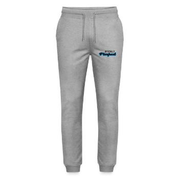 Officially Pimped | Pimp | Tuned | Tuning - Stanley/Stella Mover Unisex Organic Jogging Trousers - heather grey - Front - Marisol (170cm) & Nik (191cm)