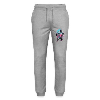 Boxen Gorilla Boxershorts - Stanley/Stella Unisex Bio Jogginghose Mover  - Grau meliert - Vorne - Marisol (170cm) & Nik (191cm)