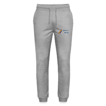 I am what I am - Stanley/Stella Mover Unisex Organic Jogging Trousers - heather grey - Front - Marisol (170cm) & Nik (191cm)