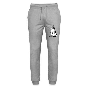 Sailing Sailboat Sailing Ship Sailing Sailor - Stanley/Stella Mover Unisex Organic Jogging Trousers - heather grey - Front - Marisol (170cm) & Nik (191cm)