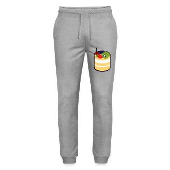 Kuchen - Stanley/Stella Unisex Bio Jogginghose Mover  - Grau meliert - Vorne - Marisol (170cm) & Nik (191cm)
