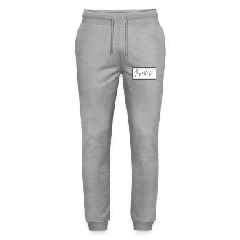 Perfectly Imperfect - Stanley/Stella Mover Unisex Organic Jogging Trousers - heather grey - Front - Marisol (170cm) & Nik (191cm)