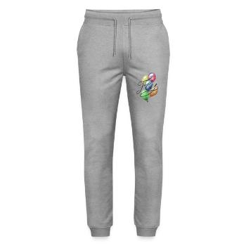 Bunte Luftballon - Stanley/Stella Unisex Bio Jogginghose Mover  - Grau meliert - Vorne - Marisol (170cm) & Nik (191cm)