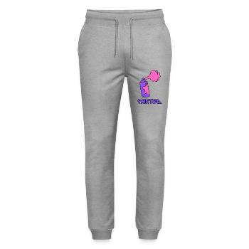 Peint - Violet/Rose - Pantalon de jogging bio MOVER Stanley/Stella unisexe - gris chiné - Devant - Marisol (170cm) & Nik (191cm)