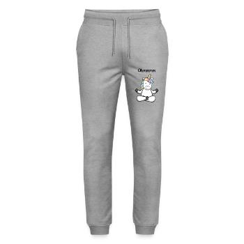 Ohmmm Une Licorne De Yoga Mignonne Cheval Licornes - Pantalon de jogging bio MOVER Stanley/Stella unisexe - gris chiné - Devant - Marisol (170cm) & Nik (191cm)