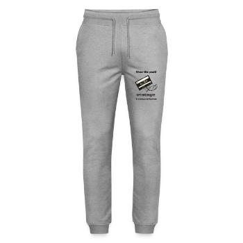 Vintage-Kassetten - Stanley/Stella Unisex Bio Jogginghose Mover  - Grau meliert - Vorne - Marisol (170cm) & Nik (191cm)