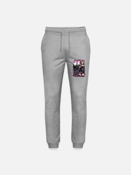 Paris Fashion Flair – Eiffelturm Chic - Stanley/Stella Unisex Bio Jogginghose Mover - Grau meliert