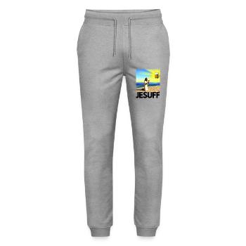 Malle Jesuff 3 - Stanley/Stella Unisex Bio Jogginghose Mover  - Grau meliert - Vorne - Marisol (170cm) & Nik (191cm)