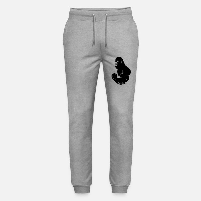 gorilla - Stanley/Stella Unisex Bio Jogginghose Mover  - Grau meliert