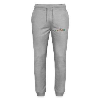 Christmas - Stanley/Stella Mover Unisex Organic Jogging Trousers - heather grey - Front - Marisol (170cm) & Nik (191cm)