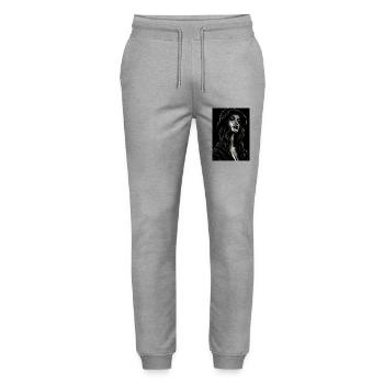 Shadow Play of Elegance - Stanley/Stella Mover Unisex Organic Jogging Trousers - heather grey - Front - Marisol (170cm) & Nik (191cm)