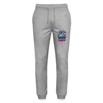 High Spirits - Alpacas in Chill Mode 3 - Stanley/Stella Mover Unisex Organic Jogging Trousers - heather grey - Front - Marisol (170cm) & Nik (191cm)