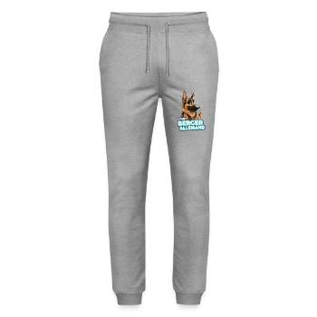 TEAM German Shepherd - Fawn - Stanley/Stella Mover Unisex Organic Jogging Trousers - heather grey - Front - Marisol (170cm) & Nik (191cm)