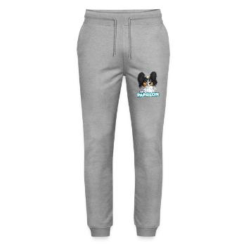 TEAM Schmetterling - Schwarz & Hellbraun - Stanley/Stella Unisex Bio Jogginghose Mover  - Grau meliert - Vorne - Marisol (170cm) & Nik (191cm)