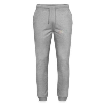 Vintage Boxes Evolution - Stanley/Stella Mover Unisex Organic Jogging Trousers - heather grey - Front - Marisol (170cm) & Nik (191cm)