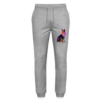 German Shepherd Dog Dog Owner Dogs Dog Owner Dog - Stanley/Stella Mover Unisex Organic Jogging Trousers - heather grey - Front - Marisol (170cm) & Nik (191cm)