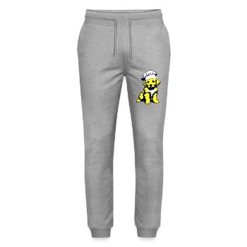 Golden Retriever Restaurateur Chiens Cuisine de chiot - Pantalon de jogging bio MOVER Stanley/Stella unisexe - gris chiné - Devant - Marisol (170cm) & Nik (191cm)