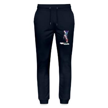 Figure skating sport #skating - Stanley/Stella Mover Unisex Organic Jogging Trousers - navy - Front - Marisol (170cm) & Nik (191cm)