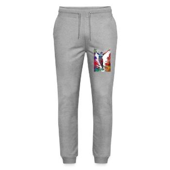 Towards the water surface #sport - Stanley/Stella Mover Unisex Organic Jogging Trousers - heather grey - Front - Marisol (170cm) & Nik (191cm)