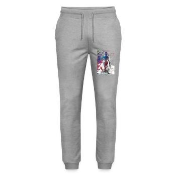 Swimmer sport #swimmer #sport - Stanley/Stella Mover Unisex Organic Jogging Trousers - heather grey - Front - Marisol (170cm) & Nik (191cm)