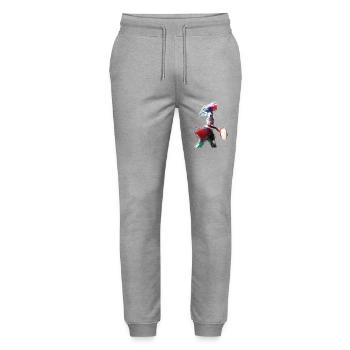 Tennisspieler Sport Kunst #tennis #sport - Stanley/Stella Unisex Bio Jogginghose Mover  - Grau meliert - Vorne - Marisol (170cm) & Nik (191cm)