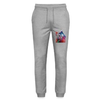 Motor racing #motor #sport - Stanley/Stella Mover Unisex Organic Jogging Trousers - heather grey - Front - Marisol (170cm) & Nik (191cm)