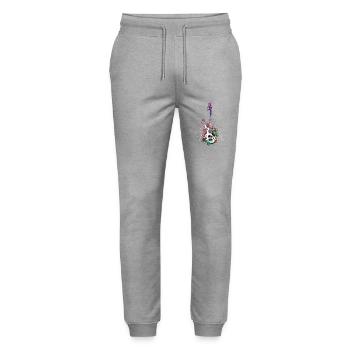 Music bass guitar - Stanley/Stella Mover Unisex Organic Jogging Trousers - heather grey - Front - Marisol (170cm) & Nik (191cm)