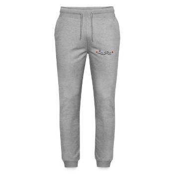 THANK YOU. MISTRESS. MASTER. THANK YOU MISTRESS - Stanley/Stella Mover Unisex Organic Jogging Trousers - heather grey - Front - Marisol (170cm) & Nik (191cm)