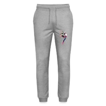 Gymnastics sport art #gymnastics #sport - Stanley/Stella Mover Unisex Organic Jogging Trousers - heather grey - Front - Marisol (170cm) & Nik (191cm)