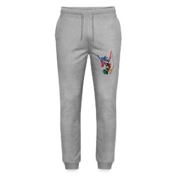 Fitness sport articles #fitness - Stanley/Stella Mover Unisex Organic Jogging Trousers - heather grey - Front - Marisol (170cm) & Nik (191cm)