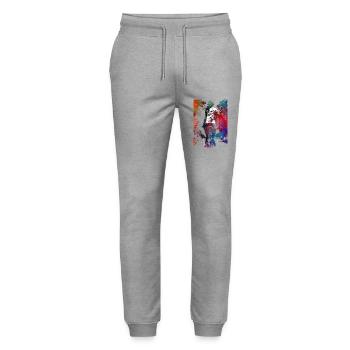 Cycling Bike sport article #cycling #sport #biking - Stanley/Stella Mover Unisex Organic Jogging Trousers - heather grey - Front - Marisol (170cm) & Nik (191cm)