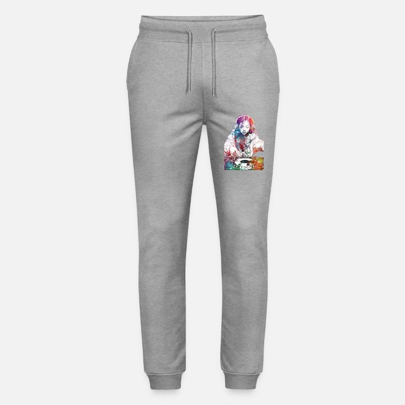 DJ Mädchen Musikkonsole - Stanley/Stella Unisex Bio Jogginghose Mover  - Grau meliert