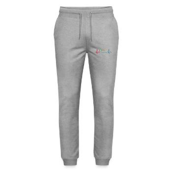 Endlich Rente - Ruhestand - Pension - Stanley/Stella Unisex Bio Jogginghose Mover  - Grau meliert - Vorne - Marisol (170cm) & Nik (191cm)