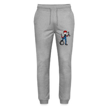Mechanic - Stanley/Stella Mover Unisex Organic Jogging Trousers - heather grey - Front - Marisol (170cm) & Nik (191cm)