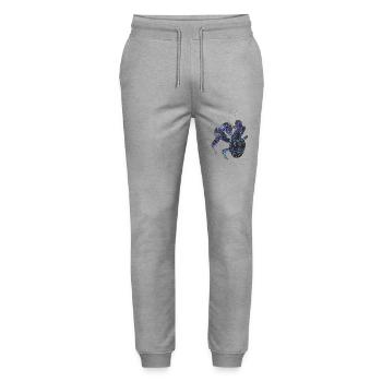 Palmendieb blauer Krebs Birgus latro Einsiedlerkre - Stanley/Stella Unisex Bio Jogginghose Mover  - Grau meliert - Vorne - Marisol (170cm) & Nik (191cm)
