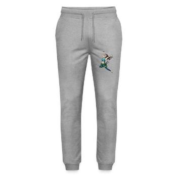 Successful Climb - Stanley/Stella Mover Unisex Organic Jogging Trousers - heather grey - Front - Marisol (170cm) & Nik (191cm)