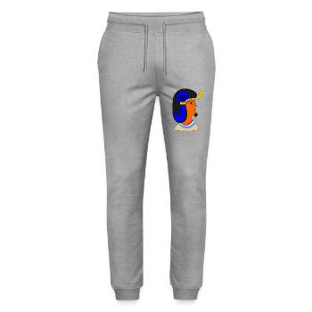 Egyptian Male Portrait - Stanley/Stella Mover Unisex Organic Jogging Trousers - heather grey - Front - Marisol (170cm) & Nik (191cm)